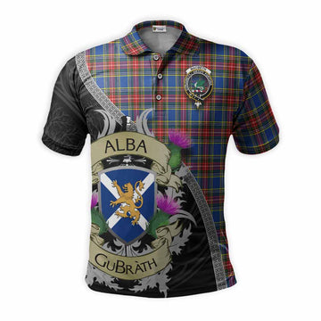 MacBeth (McBeth) Tartan Family Crest Polo Shirt Lion Rampant Royal Thistle Shield Celtic Inspired Kid - Tartan Vibes Clothing