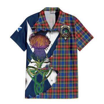 MacBeth (McBeth) Tartan Family Crest Hawaiian Shirt Scottish Thistle Celtic Inspired Kid - Tartan Vibes Clothing