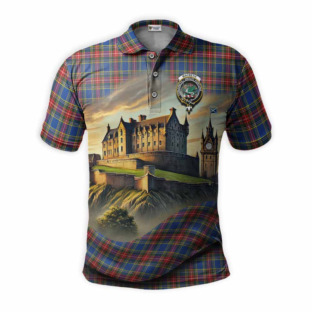 MacBeth (McBeth) Tartan Family Crest Polo Shirt with Scottish Ancient Castle Style Kid - Tartan Vibes Clothing