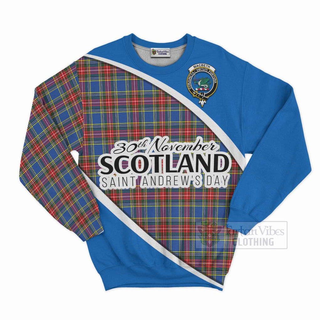 Tartan Vibes Clothing MacBeth (McBeth) Family Crest Tartan Sweatshirt Celebrate Saint Andrew's Day in Style