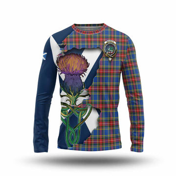 MacBeth (McBeth) Tartan Family Crest Long Sleeve T-Shirt Scottish Thistle Celtic Inspired Unisex - Tartan Vibes Clothing