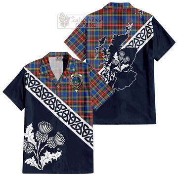 MacBeth (McBeth) Tartan Hawaiian Shirt Featuring Thistle and Scotland Map Kid - Tartan Vibes Clothing