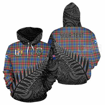 MacBeth (McBeth) Crest Tartan Hoodie with New Zealand Silver Fern Half Style