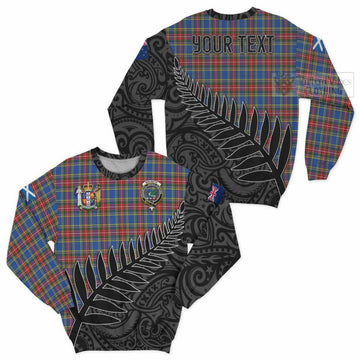 MacBeth (McBeth) Crest Tartan Sweatshirt with New Zealand Silver Fern Half Style