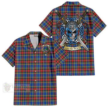 MacBeth (McBeth) Tartan Hawaiian Shirt with Family Crest Celtic Skull Style Kid - Tartan Vibes Clothing