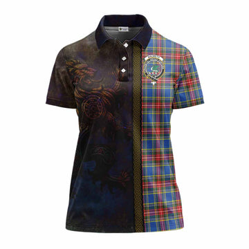 MacBeth (McBeth) Tartan Family Crest Women's Polo Shirt Alba Gu Brath Be Brave Lion Ancient Style Women - Tartan Vibes Clothing