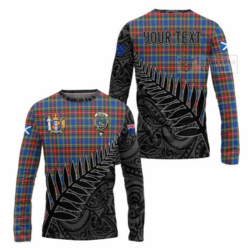 MacBeth (McBeth) Crest Tartan Long Sleeve T-Shirt with New Zealand Silver Fern Half Style