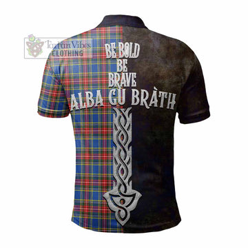 MacBeth (McBeth) Tartan Family Crest Polo Shirt Alba Gu Brath Be Brave Lion Ancient Style - Tartan Vibes Clothing
