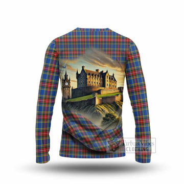 MacBeth (McBeth) Tartan Family Crest Long Sleeve T-Shirt with Scottish Ancient Castle Style - Tartan Vibes Clothing