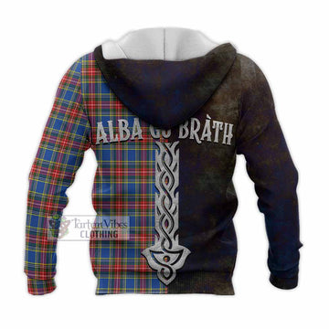 MacBeth (McBeth) Tartan Family Crest Knitted Hoodie Alba Gu Brath Be Brave Lion Ancient Style - Tartan Vibes Clothing