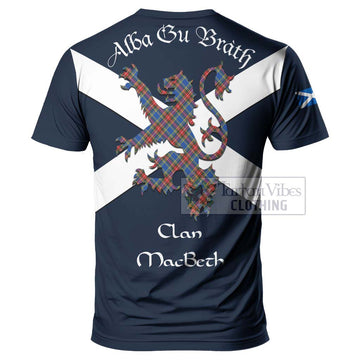 MacBeth (McBeth) Tartan Lion Rampant T-Shirt Proudly Display Your Heritage with Alba Gu Brath and Clan Name