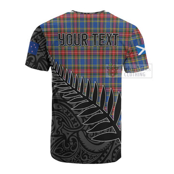 MacBeth (McBeth) Crest Tartan Cotton T-shirt with New Zealand Silver Fern Half Style