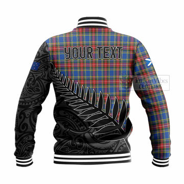 MacBeth (McBeth) Crest Tartan Baseball Jacket with New Zealand Silver Fern Half Style