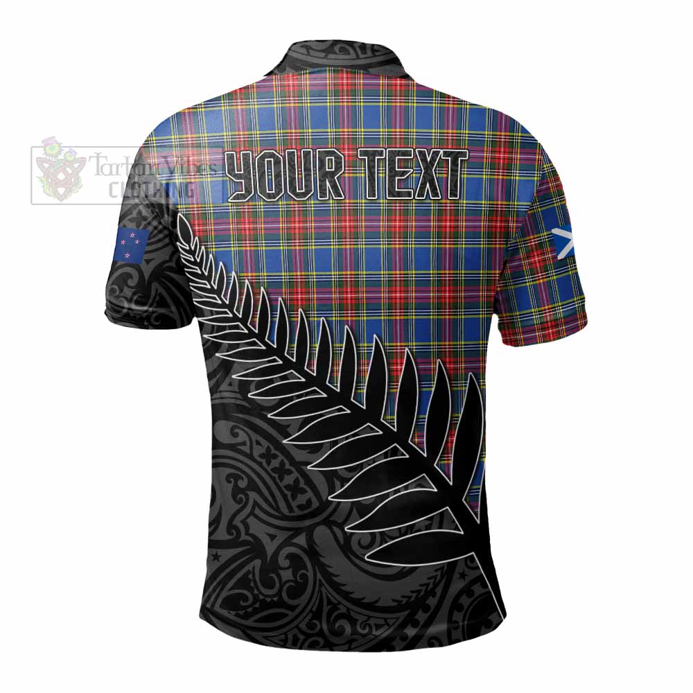 MacBeth (McBeth) Crest Tartan Polo Shirt with New Zealand Silver Fern Half Style