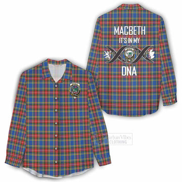 MacBeth (McBeth) Tartan Women's Casual Shirt with Family Crest DNA In Me Style