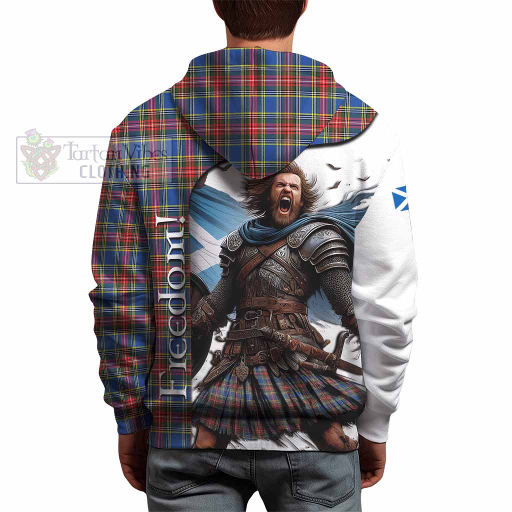 Tartan Vibes Clothing MacBeth (McBeth) Crest Tartan Hoodie Inspired by the Freedom of Scottish Warrior