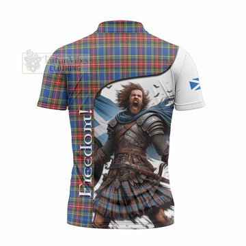 MacBeth (McBeth) Crest Tartan Zipper Polo Shirt Inspired by the Freedom of Scottish Warrior