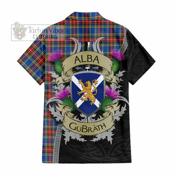 MacBeth (McBeth) Tartan Family Crest Hawaiian Shirt Lion Rampant Royal Thistle Shield Celtic Inspired - Tartan Vibes Clothing