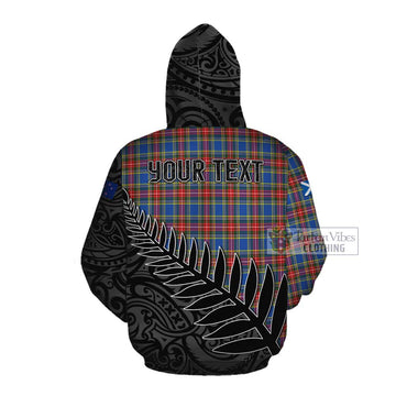 MacBeth (McBeth) Crest Tartan Cotton Hoodie with New Zealand Silver Fern Half Style Pullover Hoodie - Tartan Vibes Clothing