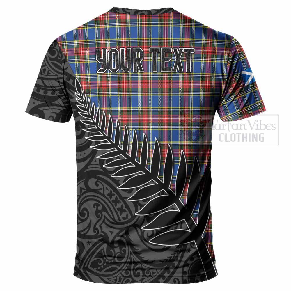 Tartan Vibes Clothing MacBeth (McBeth) Crest Tartan T-Shirt with New Zealand Silver Fern Half Style