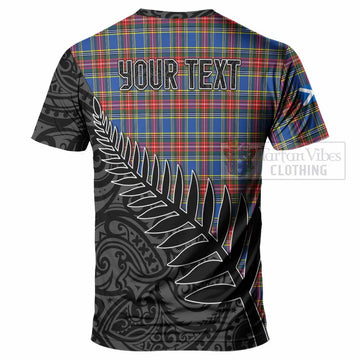 MacBeth (McBeth) Crest Tartan T-Shirt with New Zealand Silver Fern Half Style