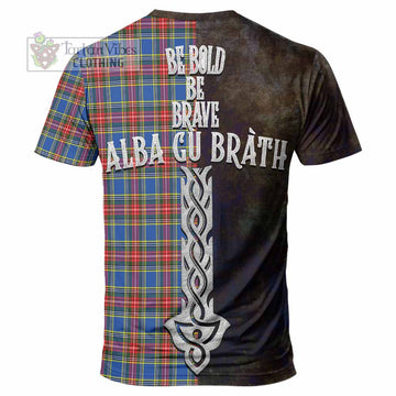 MacBeth (McBeth) Tartan Family Crest T-Shirt Alba Gu Brath Be Brave Lion Ancient Style - Tartan Vibes Clothing