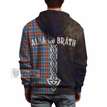MacBeth (McBeth) Tartan Family Crest Hoodie Alba Gu Brath Be Brave Lion Ancient Style - Tartan Vibes Clothing