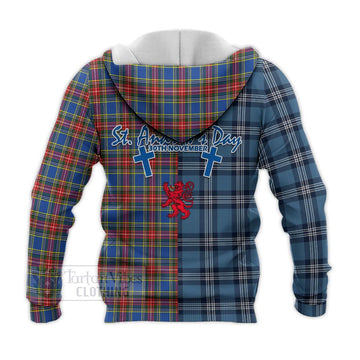 MacBeth (McBeth) Tartan Knitted Hoodie Happy St. Andrew's Day Half Tartan Style