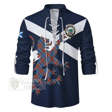 MacBeth (McBeth) Tartan Lion Rampant Ghillie Kilt Shirt Proudly Display Your Heritage with Alba Gu Brath and Clan Name