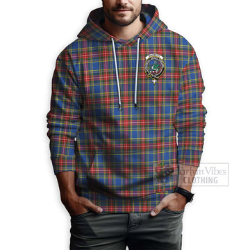 MacBeth (McBeth) Tartan Hoodie with Family Crest and Bearded Skull Holding Bottles of Whiskey