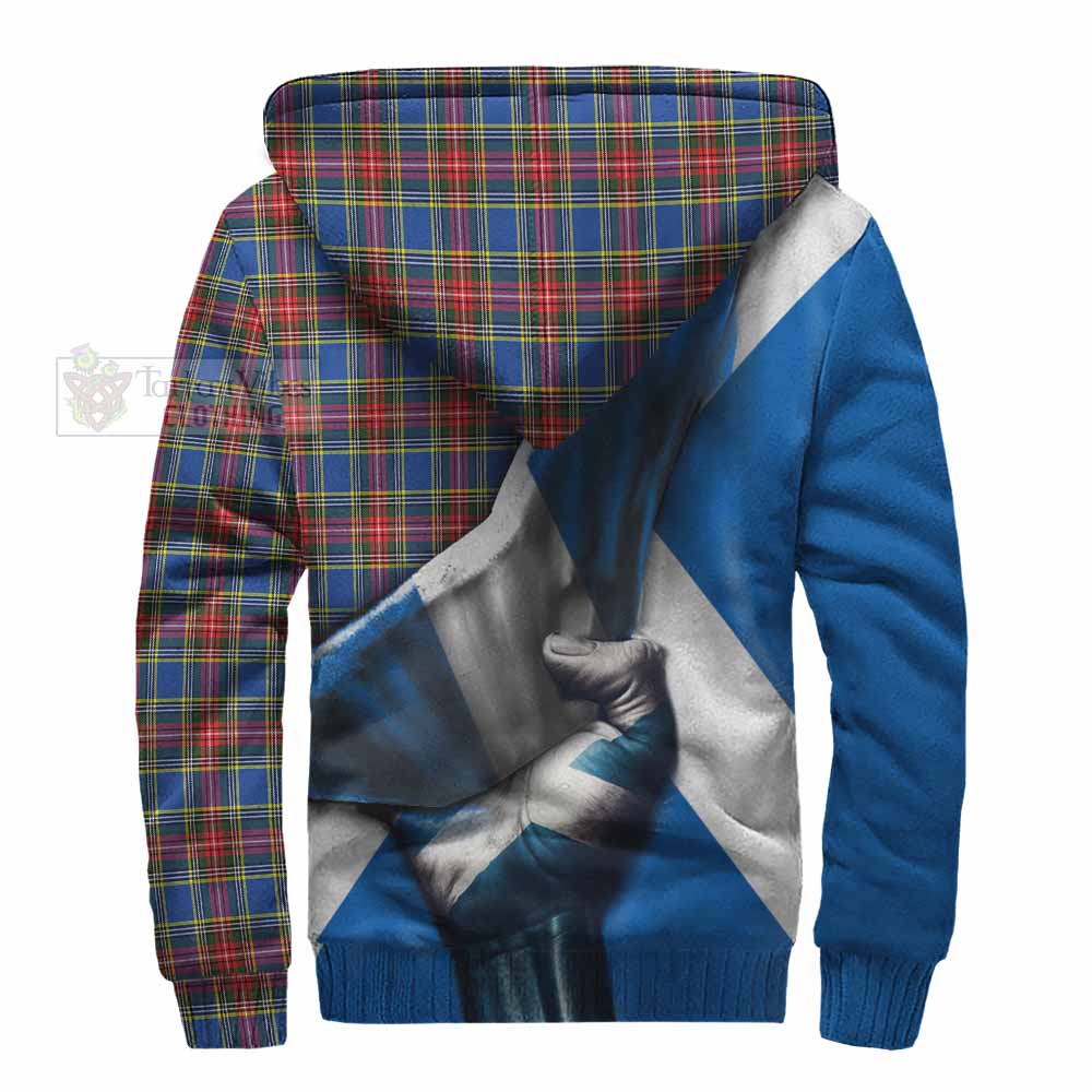 Tartan Vibes Clothing MacBeth (McBeth) Tartan Sherpa Hoodie with Family Crest Scotland Patriotic Style