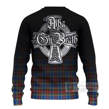 MacBeth (McBeth) Tartan Ugly Sweater Featuring Alba Gu Brath Family Crest Celtic Inspired