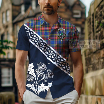 MacBeth (McBeth) Tartan Hawaiian Shirt Featuring Thistle and Scotland Map - Tartan Vibes Clothing