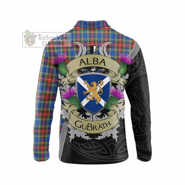 MacBeth (McBeth) Tartan Family Crest Long Sleeve Polo Shirt Lion Rampant Royal Thistle Shield Celtic Inspired - Tartan Vibes Clothing