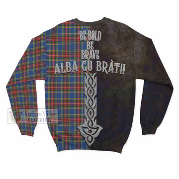 MacBeth (McBeth) Tartan Family Crest Sweatshirt Alba Gu Brath Be Brave Lion Ancient Style - Tartan Vibes Clothing