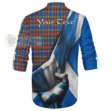 MacBeth (McBeth) Tartan Ghillie Kilt Shirt with Family Crest Scotland Patriotic Style