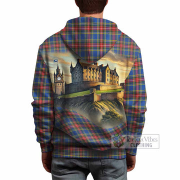 MacBeth (McBeth) Tartan Family Crest Hoodie with Scottish Ancient Castle Style - Tartan Vibes Clothing