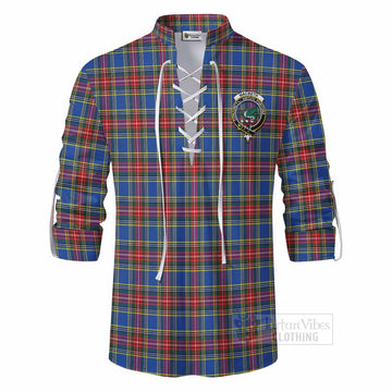 MacBeth (McBeth) Tartan Ghillie Kilt Shirt with Family Crest DNA In Me Style