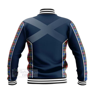 MacBeth (McBeth) Tartan Baseball Jacket with Family Crest and Scottish Thistle Vibes Sport Style