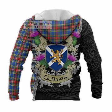 MacBeth (McBeth) Tartan Family Crest Knitted Hoodie Lion Rampant Royal Thistle Shield Celtic Inspired - Tartan Vibes Clothing
