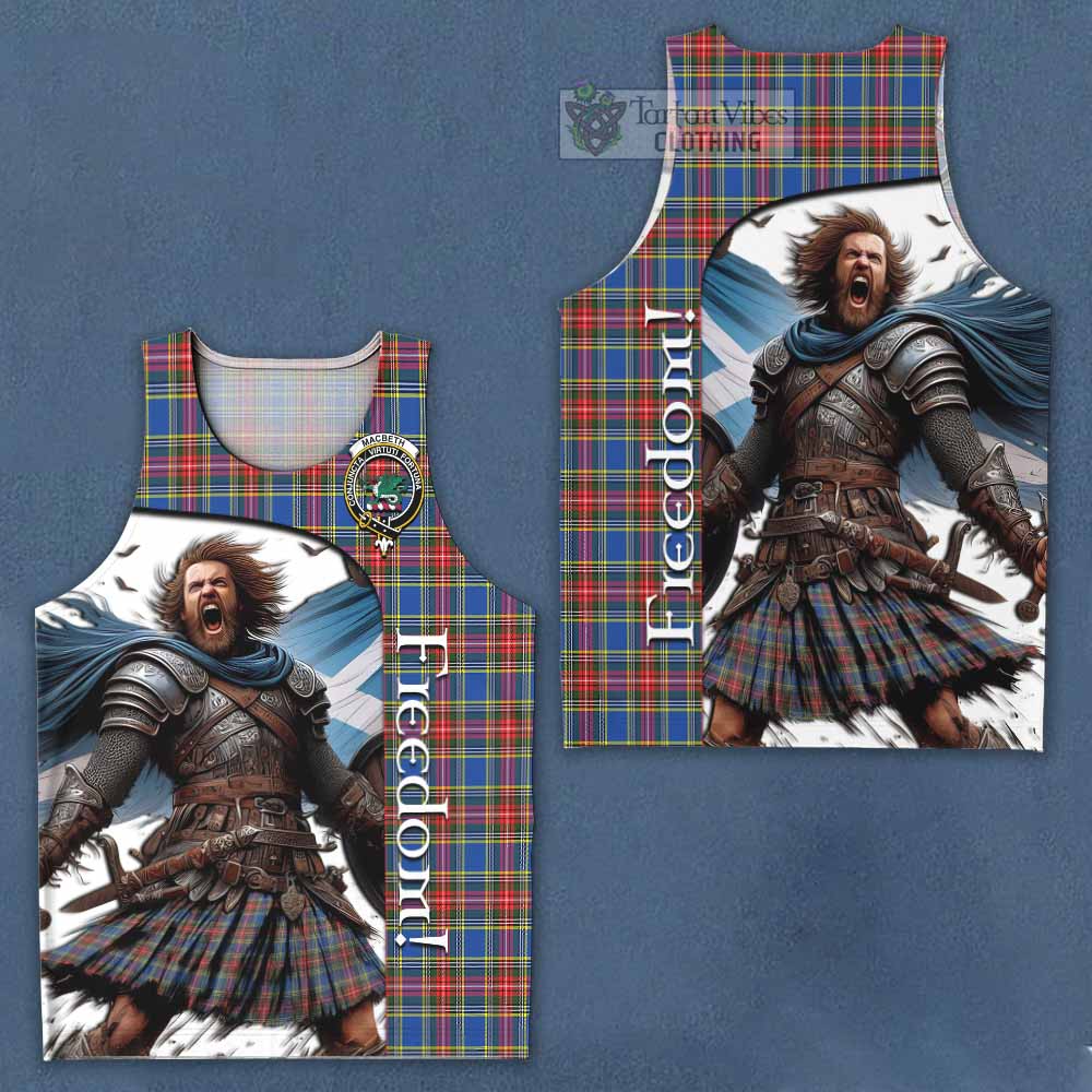 Tartan Vibes Clothing MacBeth (McBeth) Crest Tartan Men's Tank Top Inspired by the Freedom of Scottish Warrior