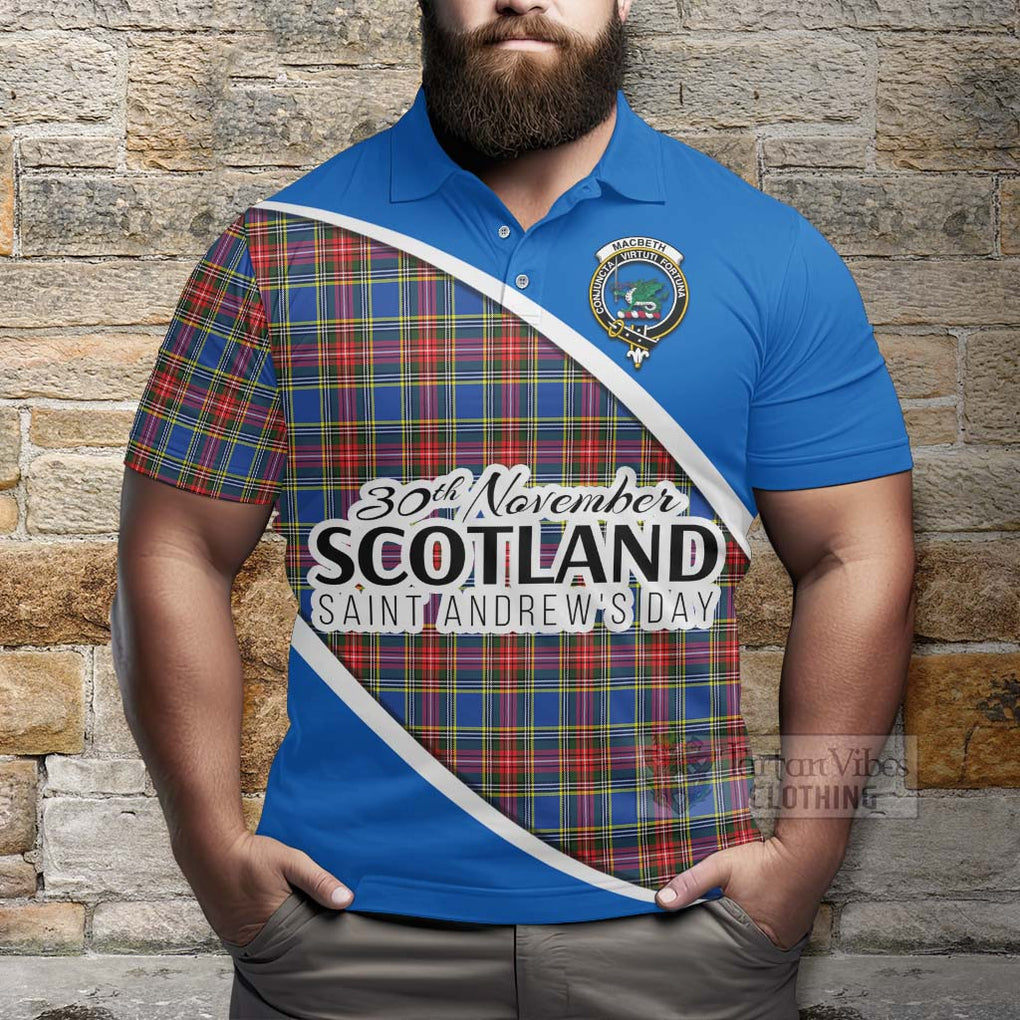 Tartan Vibes Clothing MacBeth (McBeth) Family Crest Tartan Polo Shirt Celebrate Saint Andrew's Day in Style