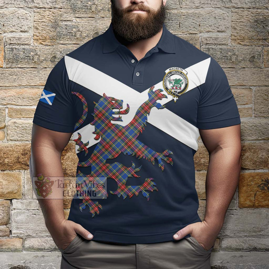 Tartan Vibes Clothing MacBeth (McBeth) Tartan Lion Rampant Polo Shirt – Proudly Display Your Heritage with Alba Gu Brath and Clan Name