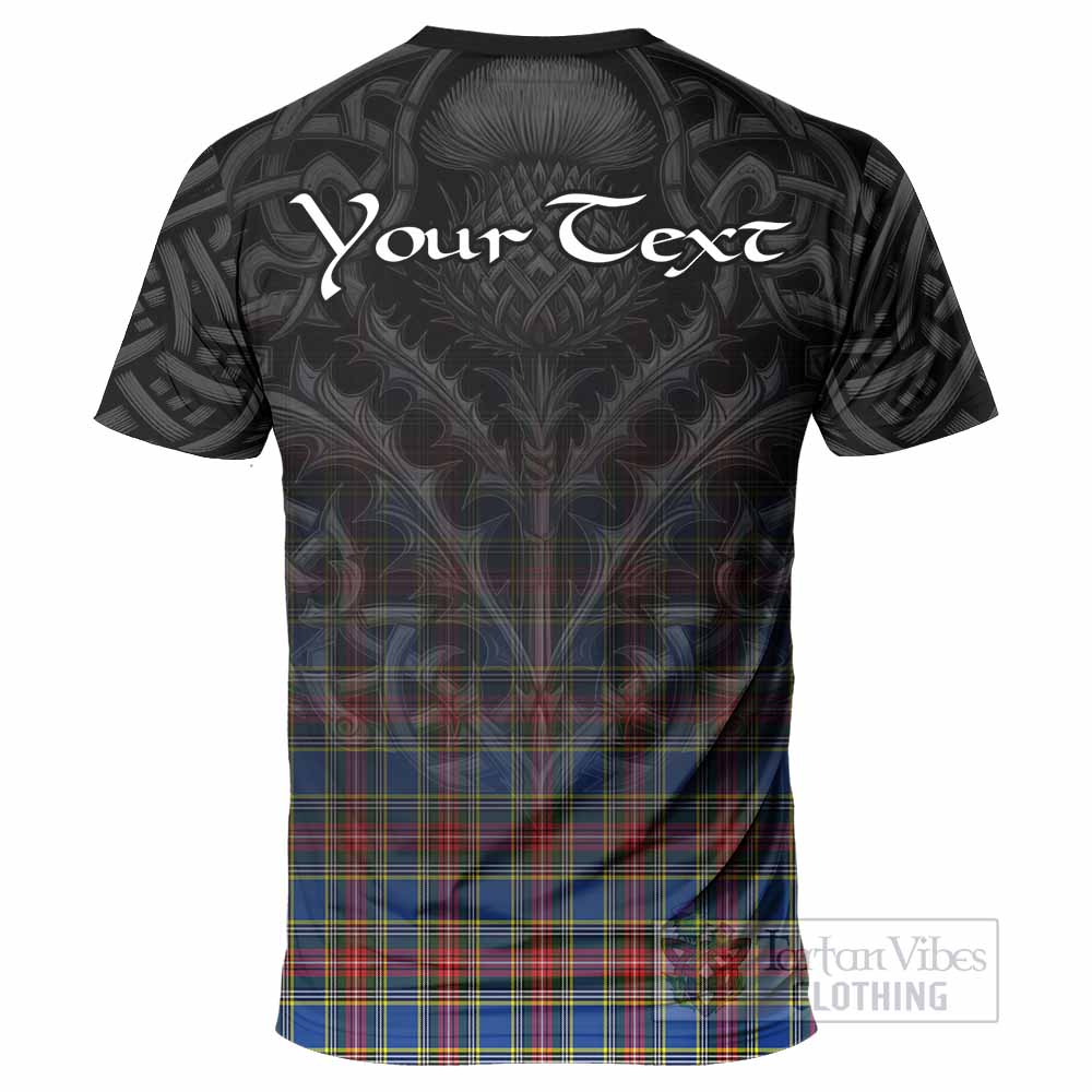 Tartan Vibes Clothing MacBeth (McBeth) Tartan T-Shirt with Family Crest Celtic Thistle Vibes