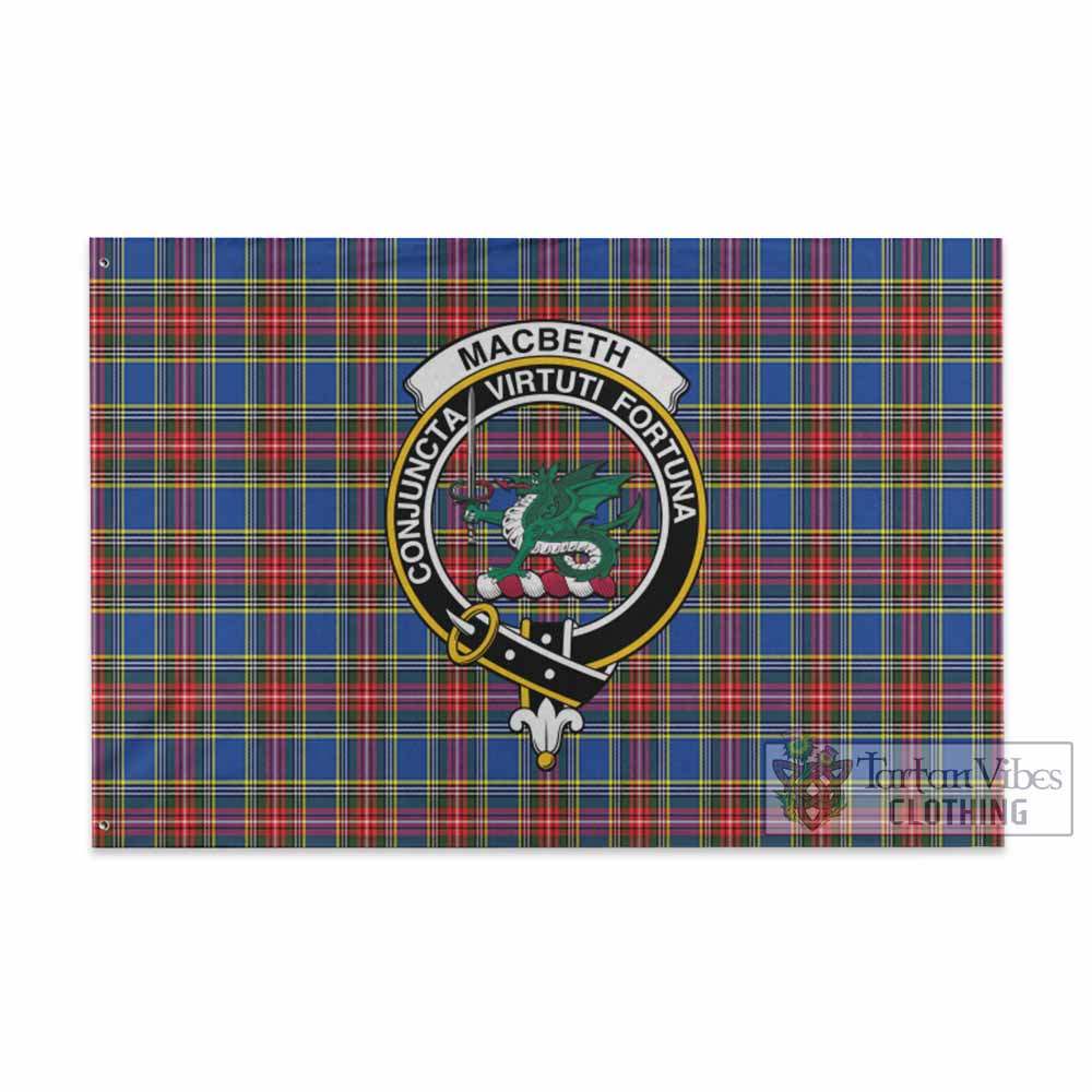 Tartan Vibes Clothing MacBeth (McBeth) Tartan House Flag with Family Crest