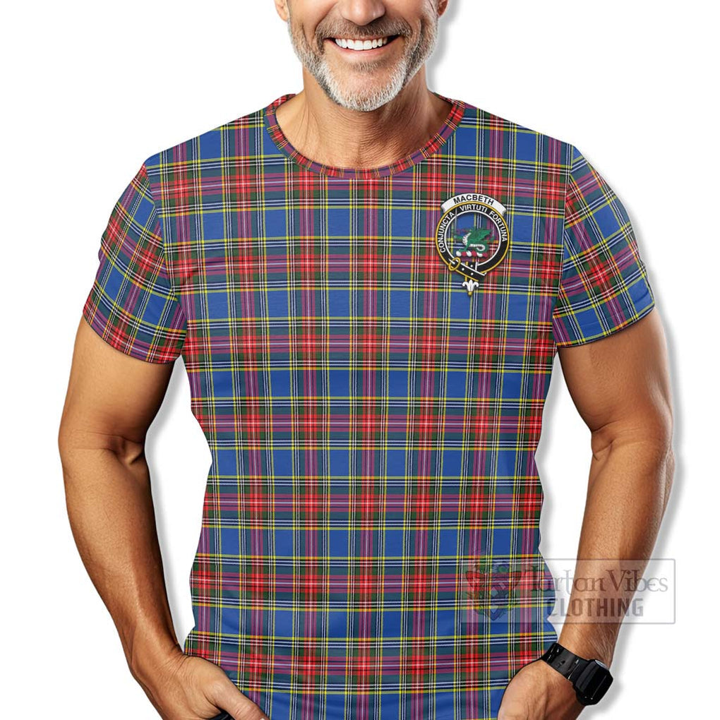 Tartan Vibes Clothing MacBeth (McBeth) Tartan T-Shirt with Family Crest Celtic Skull Style