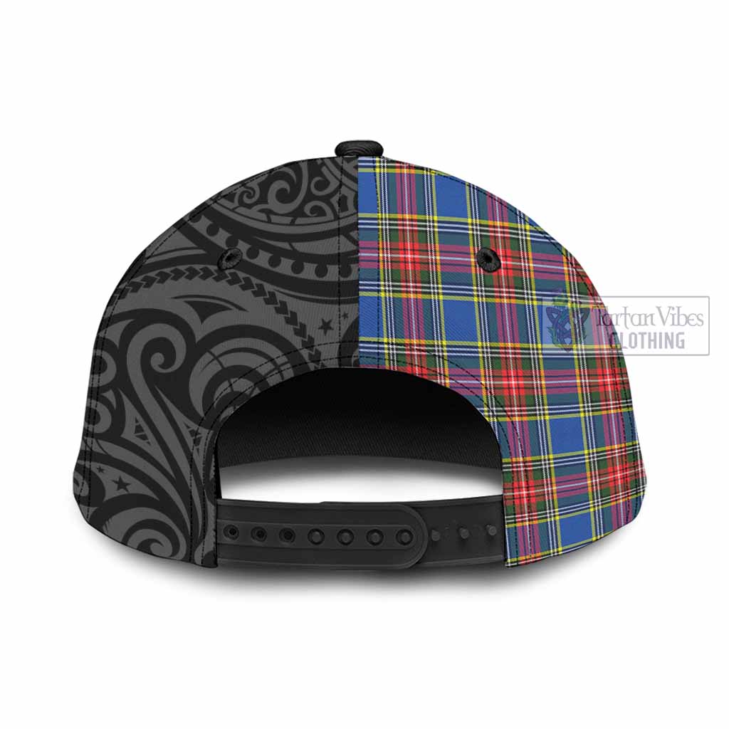 Tartan Vibes Clothing MacBeth (McBeth) Tartan Classic Cap with New Zealand Silver Fern Half Style