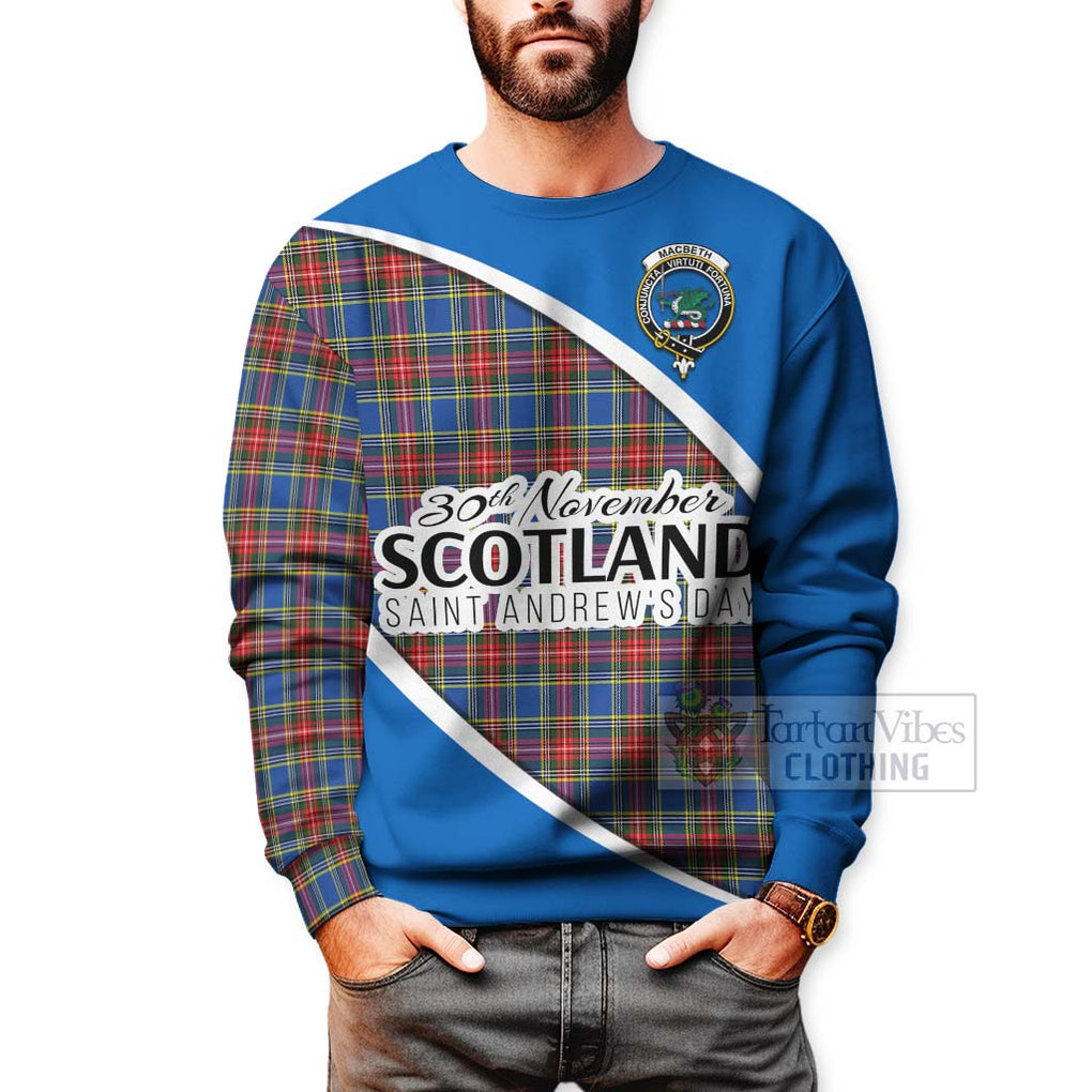 Tartan Vibes Clothing MacBeth (McBeth) Family Crest Tartan Sweatshirt Celebrate Saint Andrew's Day in Style