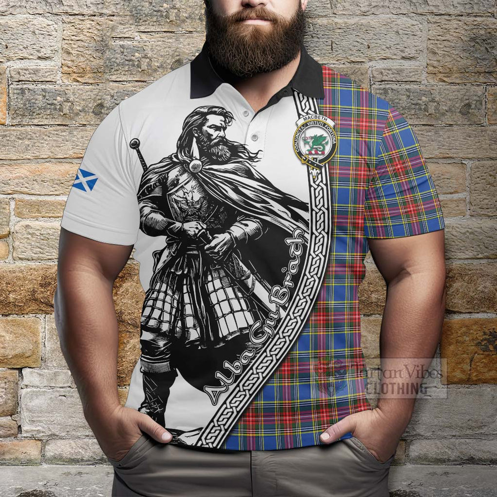 Tartan Vibes Clothing MacBeth (McBeth) Tartan Clan Crest Polo Shirt with Highlander Warrior Celtic Style