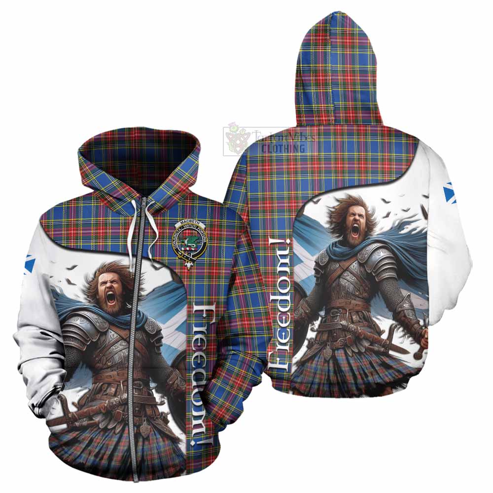 Tartan Vibes Clothing MacBeth (McBeth) Crest Tartan Hoodie Inspired by the Freedom of Scottish Warrior